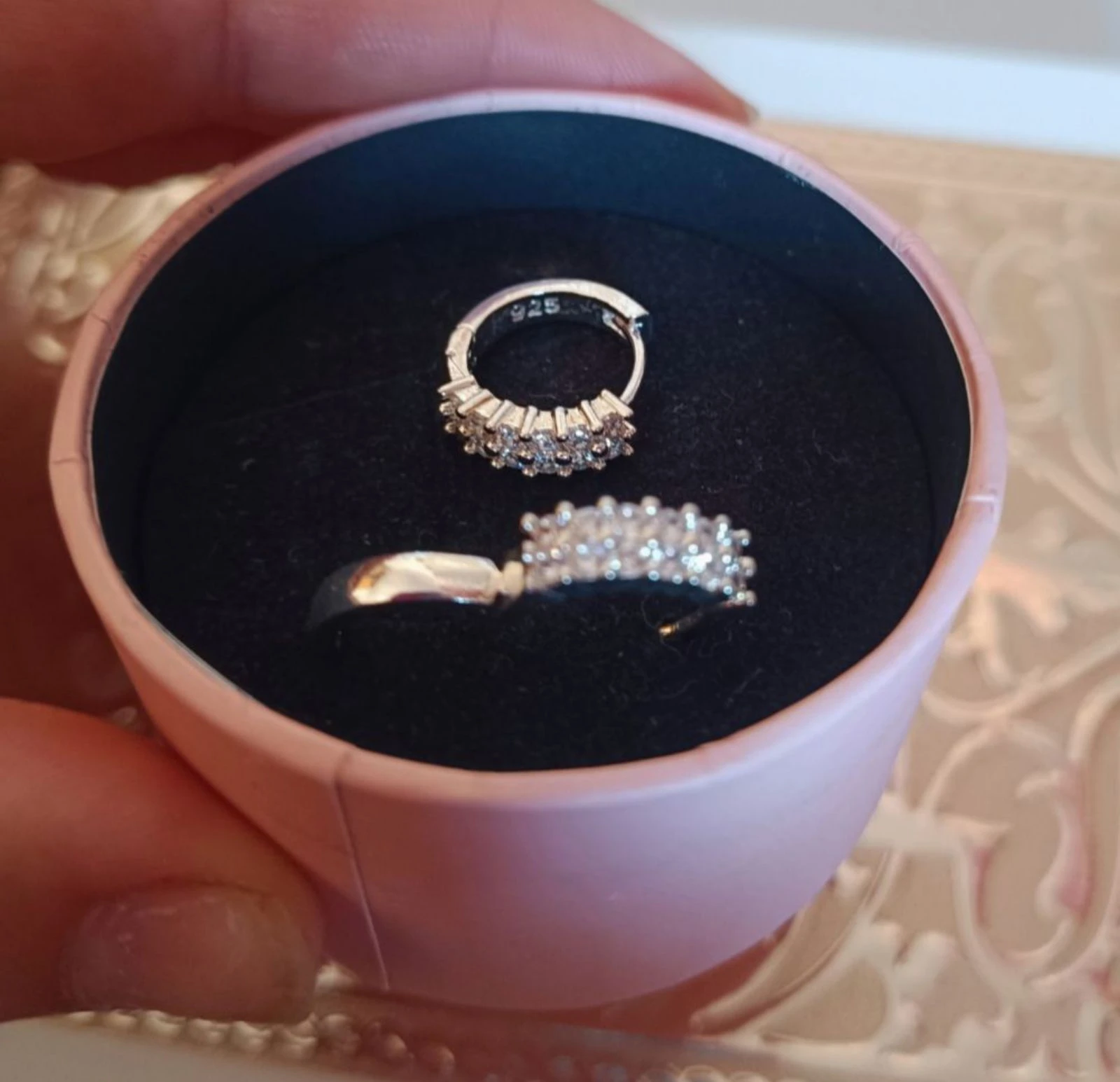 Pendientes plata925 baño oro 18k